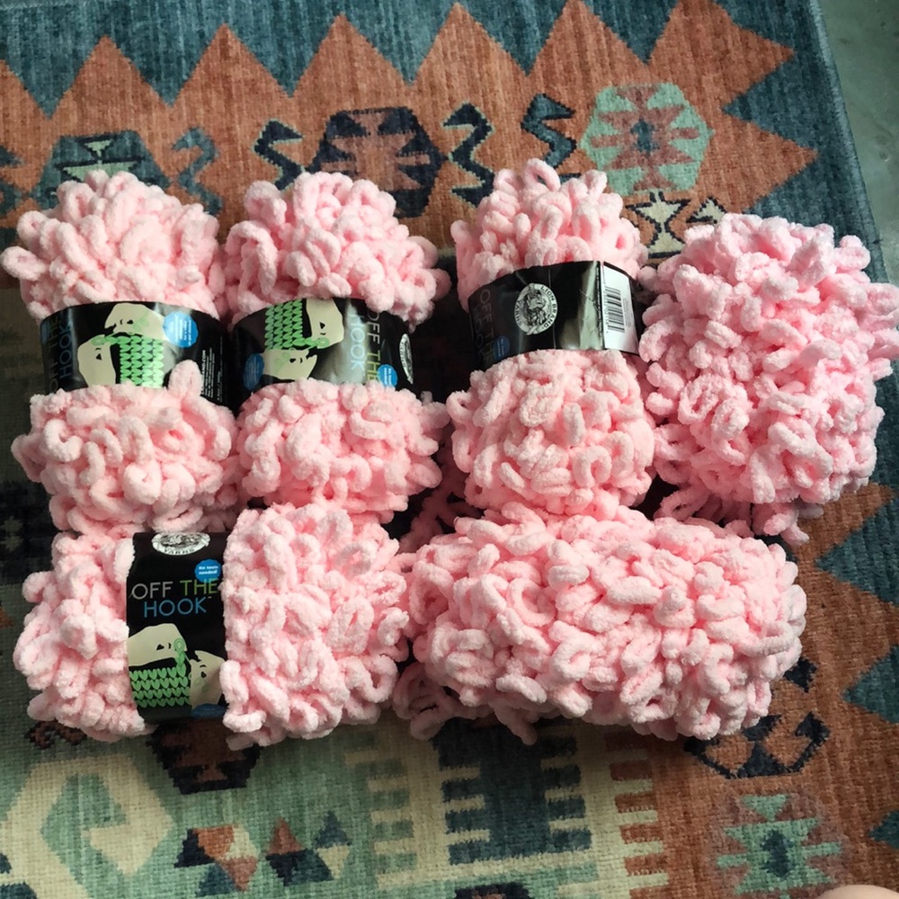 6 Skeins Lion Brand Off the Hook Yarn - FINAL PRICE DROP